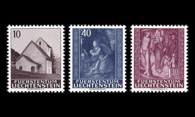 Liechtenstein 445-7 ** Joulu (1964)