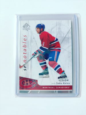 Saku Koivu 06-07 SP Authentic Notables /999