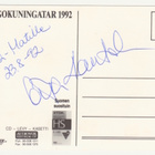 Eija Kantola fanikortti nimikirjoituksella 1992 - pikkukuva 2