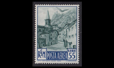 San Marino 447 ** Lentoposti 55 L (1950)