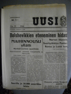 Uusi Suomi Nro 33/4.2.1944 (23.1)