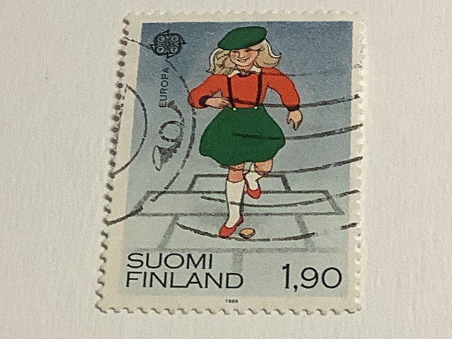 1079/ 1989 Europa/ Ruutuhyppely 1/2 o leimattu