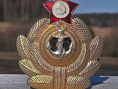 CCCR -Merivoimat kokardi. Halkaisija - 60 mm. Laatta piikit.