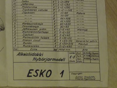 SUOMEN ILMAILULIITTO , ESKO 1 LIIDOKKI
