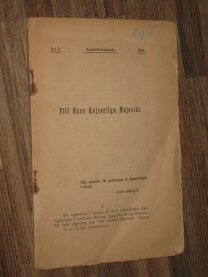 Komiteamietintö vuodelta 1900 (uskomaton!)