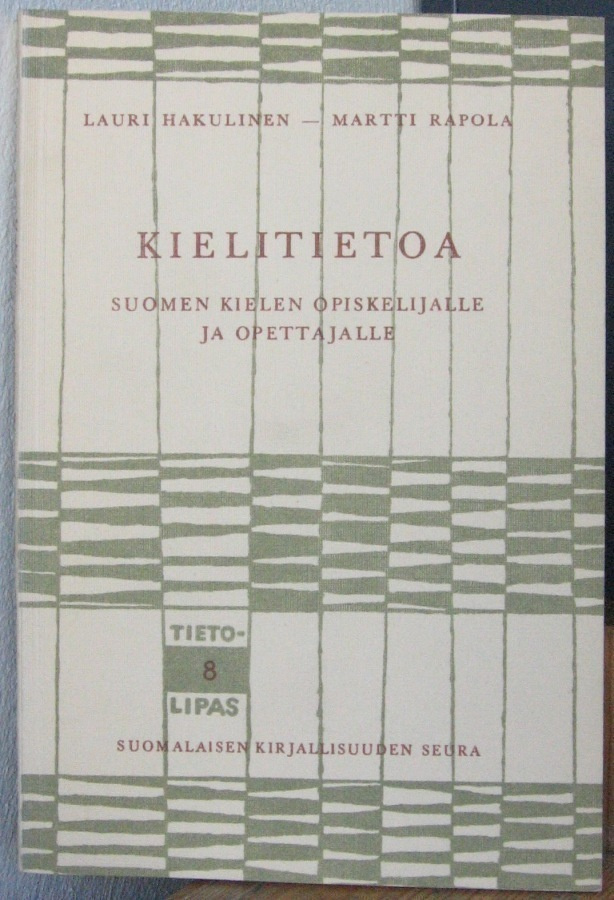 Lauri Hakulinen - Martti Rapola: Kielitietoa, SKS 1963. 2p.