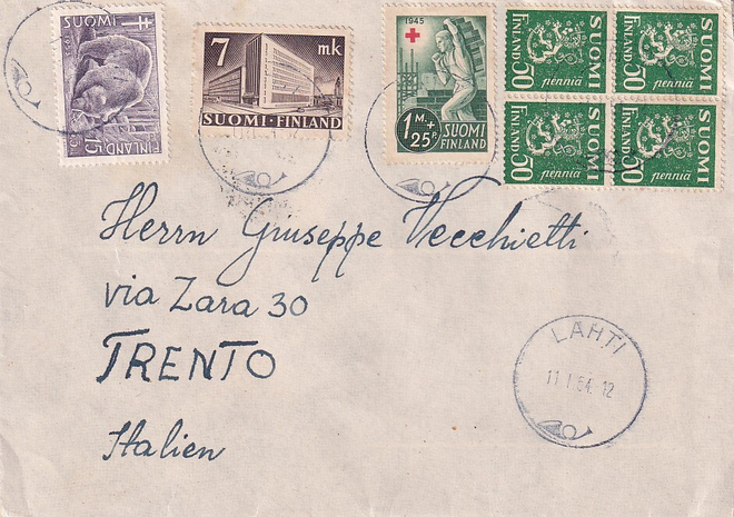 SUOMI-ITALIA SEKAKUORI 1954