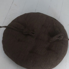 Pyöreä istuintyyny ruskea 37 cm sametti - pikkukuva 5