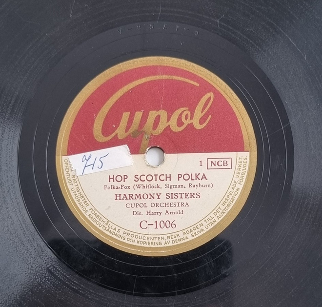 Savikiekko 1950 - Harmony Sisters - Cupol C-1006