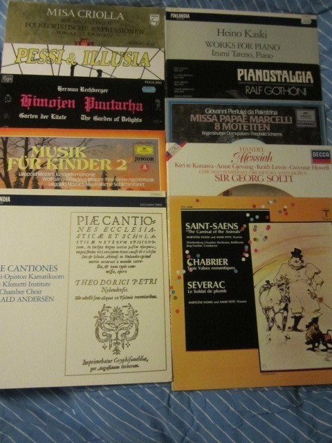 Levypaketti LP  levyjä 10 kpl + Messias Oratorio 3 LP