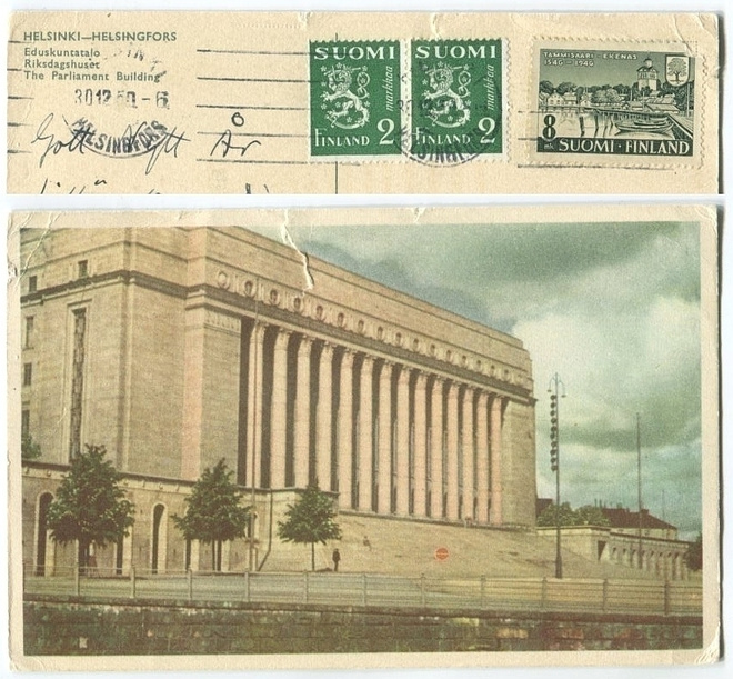 Helsinki Eduskuntatalo , kulkenut 1950