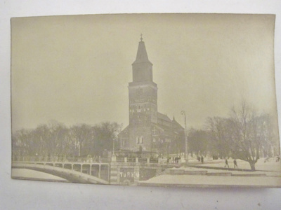 VANHA Valokuva Postikortti Turku Raitiovaunu 1920-l