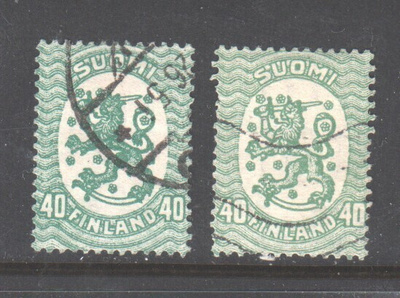 1925 Hakaristivesilei ma A-hammaste 40p leveä ja ohut 0