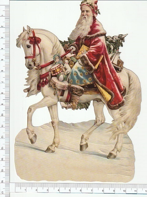 * EF - BK 5124, pukki ratsastaa, 16,5x11,5 cm, UUSI *