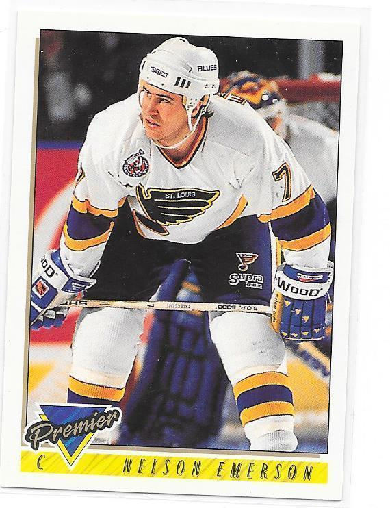 1993-94 Topps Premier #35 Nelson Emerson St Louis Blues