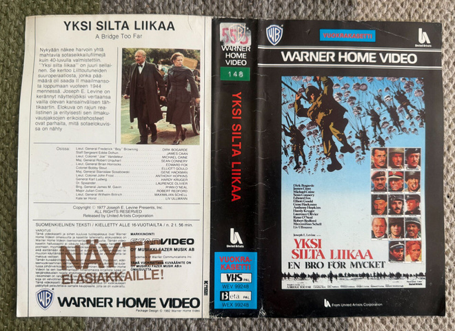 VHS KANSILEHTI : YKSI SILTA LIIKAA / A BRIDGE TOO FAR