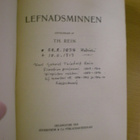 TH. Rein: Lefnadsminnen - pikkukuva 2