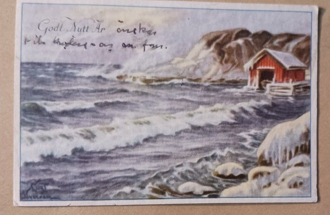 Kurt Nyström: Talas talvisella rannalla, p. 1952