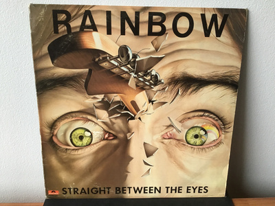 RAINBOW: Straight Between The Eyes lp levy