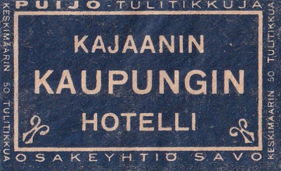 Kajaani, Kajaanin  Kaupungin Hotelli . Osakeyhtiö Savo  b490