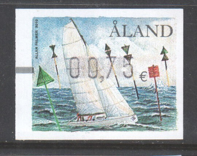 Åland 2010  0,75€  purjevene  framalipuke postituoreena.