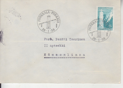 FDC 1956 Porkkala