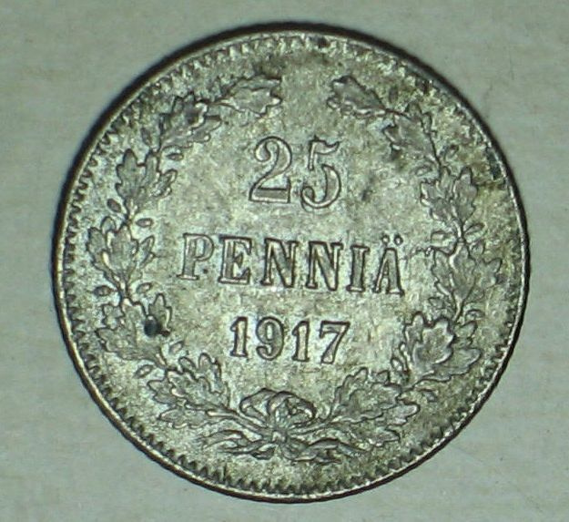 1917 SUOMI  25 PENNIÄ