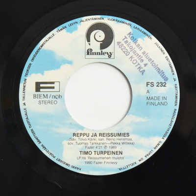 Single: Turpeinen, Timo- Reppu ja reissumies/Rööperin Reiska