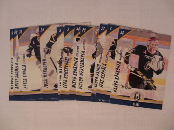 Cardset 2015-16 Espoo Blues 190-201 teamset