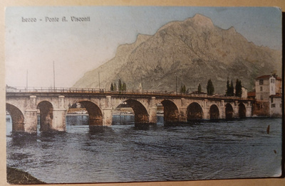 Como-järvi, Lecco, Viscontin silta ja vuoristo 1922 Suomeen