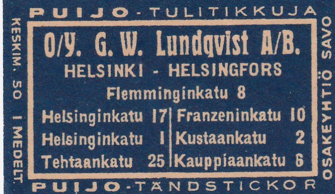Helsinki, O/y G. W. Lundqvist A/b, Puijo  8/8