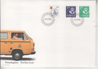 Ruotsi FDC 1986 Posti