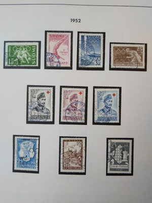 1952 Suomi postimerkki 10 kpl