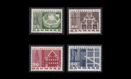 Tanska 451-4y ** Kööpenhamina 800v y-paperi (1967)