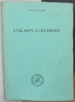 György Lakó: Unkarin lukemisto, SKS 1957. 2p. 271 s.
