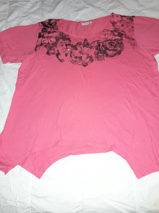  Pinkki t-paita , A-helma koko xxl