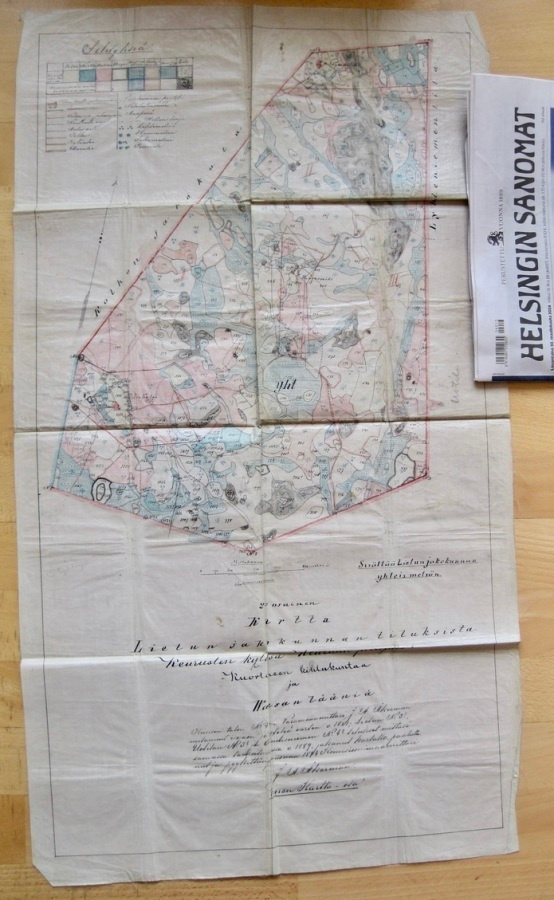 VANHA Kartta Kuortane Keurusten Kylä 1894