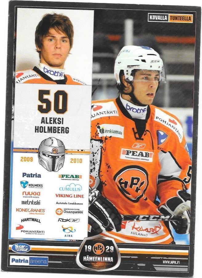 2009-10 HPK TeamIssue #50 Aleksi Holmberg ex- HIFK