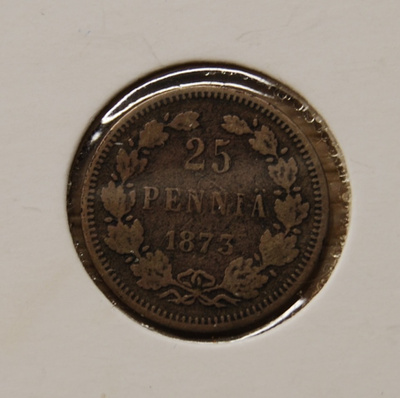 Aleksanteri II, Hopea, 25 penniä 1873