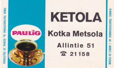 Kotka, Metsola, Ketola , Paulig  2/11