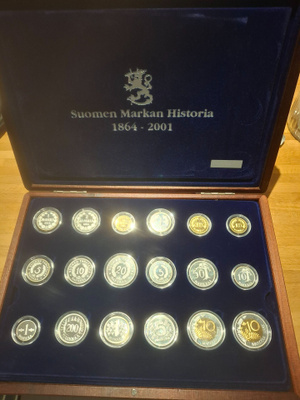 Suomen Markan Historia 1864–2001 -hopearahasarja (18 kpl)
