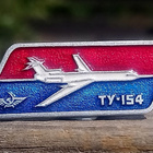 CCCR - TU 154. Ilmailumerkki. Halkaisija - 33mm. Hyväkuntoin - pikkukuva 1