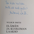Wilbur Smith : Elämän ja kuoleman laakso (signeerattu, te... - pikkukuva 3