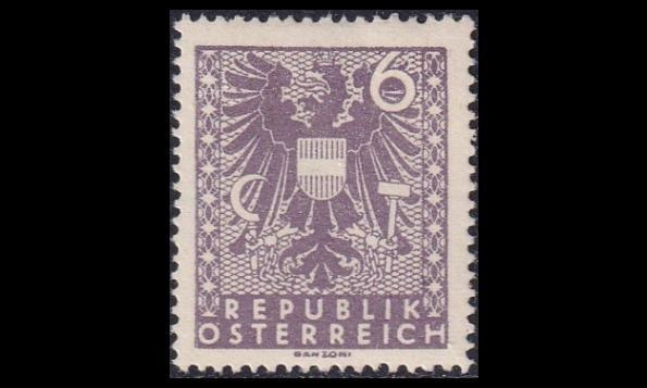 Itävalta 700 ** Käyttösarja vaakuna 6 Pfg (1945)