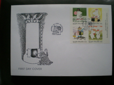 FDC Muumiperhe ja meri V40 - LaPe 1411-1414