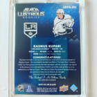 Rasmus Kupari - 21-22 UD Black Lustrous Rookies Auto Patch - pikkukuva 2