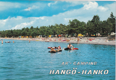 Hangö  - Hanko. AK - Camping  väri   b502