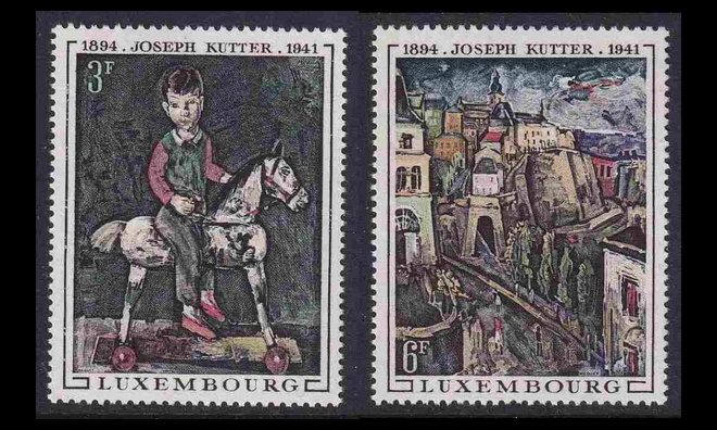 Luxemburg 790-1 ** Taidemaalari Joseph Kutter (1969)