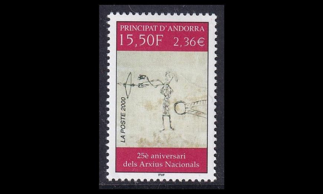 Andorra Fr 560 ** Kansallisarkisto 25v (2000)