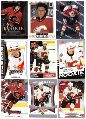 9 x CALGARY FLAMES Rookie/Prospects Kortteja